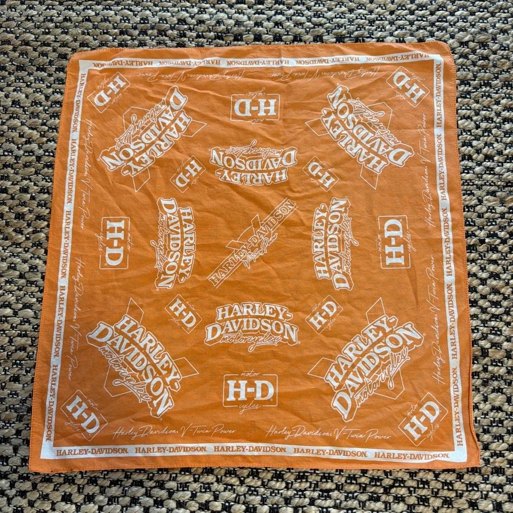 Harley Davidson Unisex Orange Bandanna